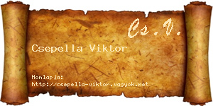 Csepella Viktor névjegykártya